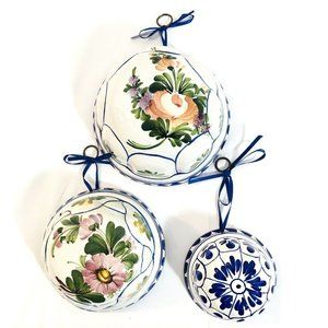 Three 3 Vtg 80’s ABC Ceramiche Bassano Hand PaintedItalian Dome Molds Hanging